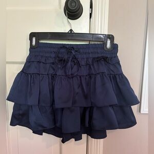 Day and Moon Navy Blue Ruffle Skirt Size:S